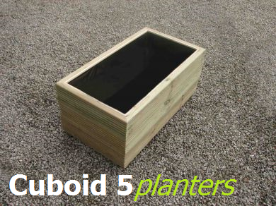View Cuboid 500mm wide wooden planters.